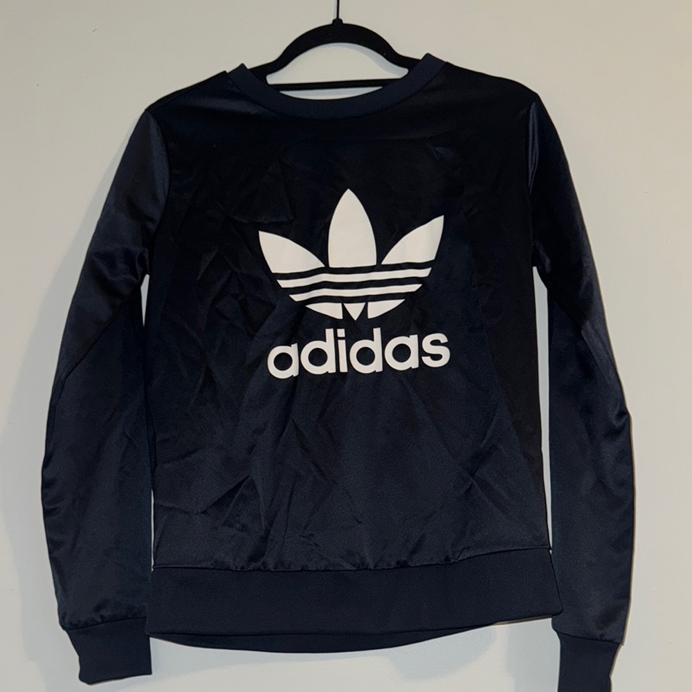 Adidas Black Sweatshirt with White Logo